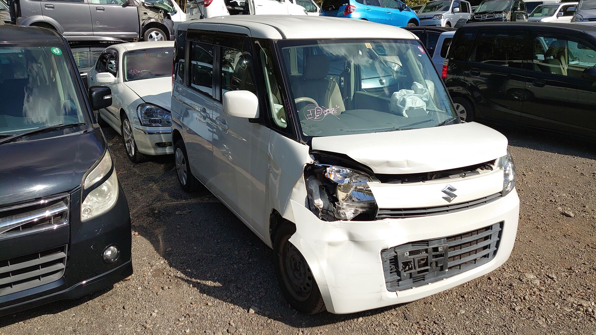 スズキスペーシア事故車買取りました。